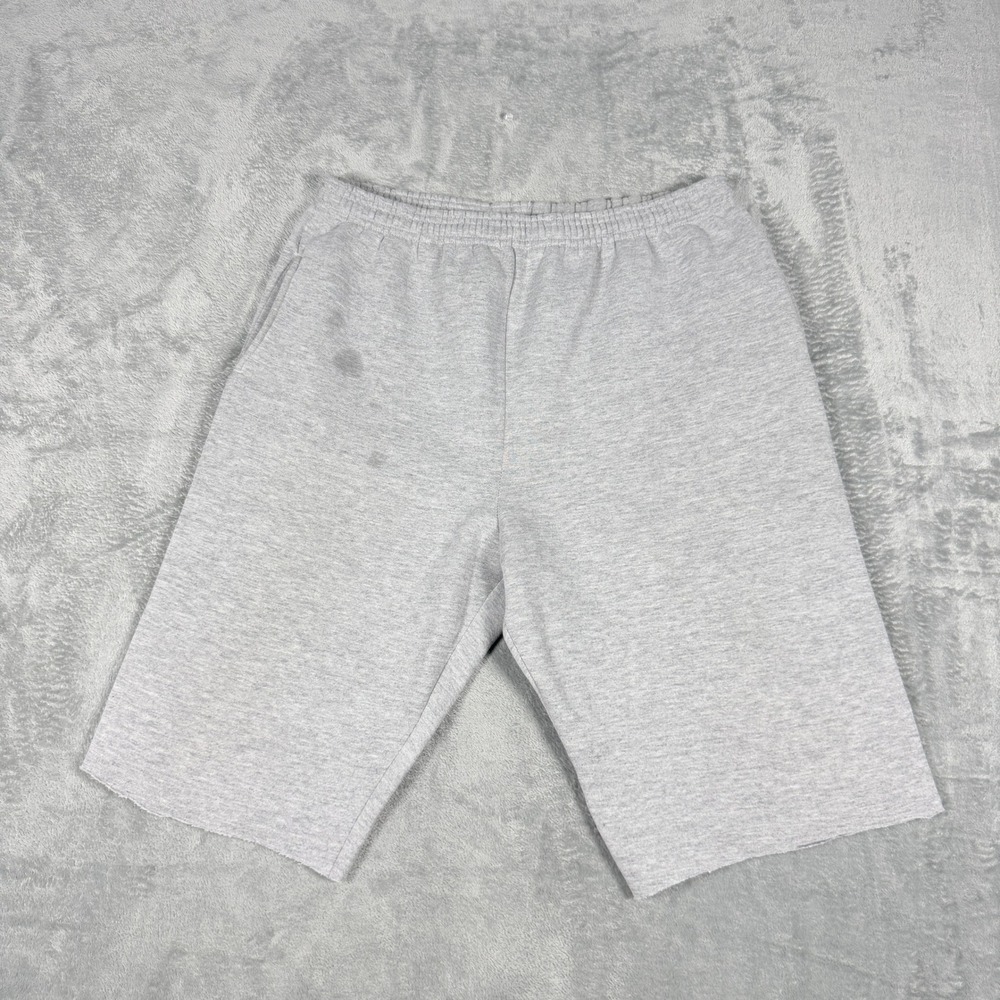 Vintage Russell Athletic Mens XL Shorts Gray 90s Cut Off Fleece Made in USA